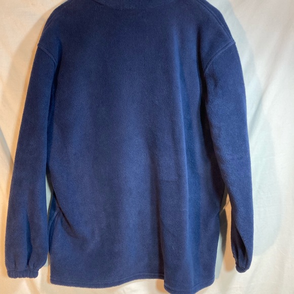 MOUNTAIN RIDGE MENS CLIMATE EQUIPMENT FLEECE PULLOVER JACKET NAVY BLUE SIZE MED - Picture 4 of 10